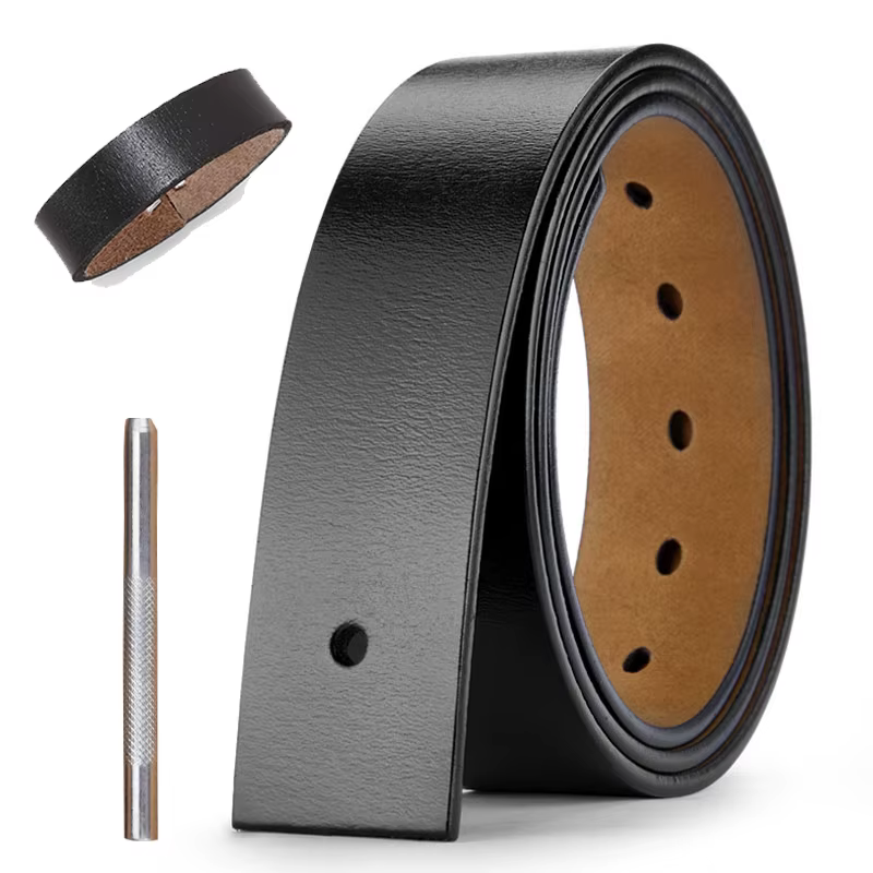 Ceinture en cuir véritable pour hommes