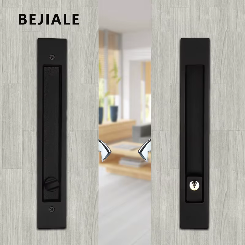 Serrure de Porte Coulissante en Bois Invisible, Crochet de Cuisine, Encastré