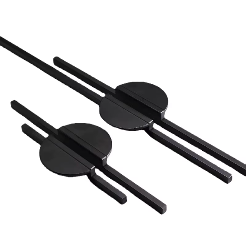 Poignées de porte d'armoire rondes noires simples et modernes, boutons de tiroir, poignées de meubles, poignées de porte de placard de cuisine, quincaillerie