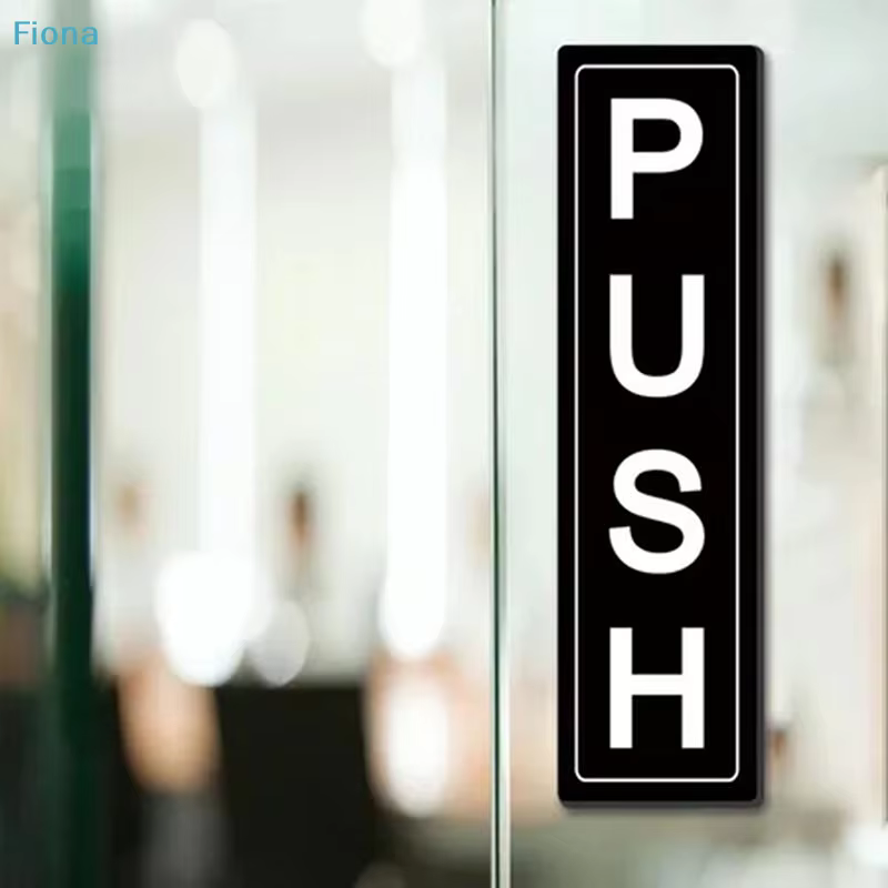 ☭ Ensemble de panneaux de porte PUSH PULL, autocollants de porte en acrylique autocollants pour les bureaux et les entrées de magasins