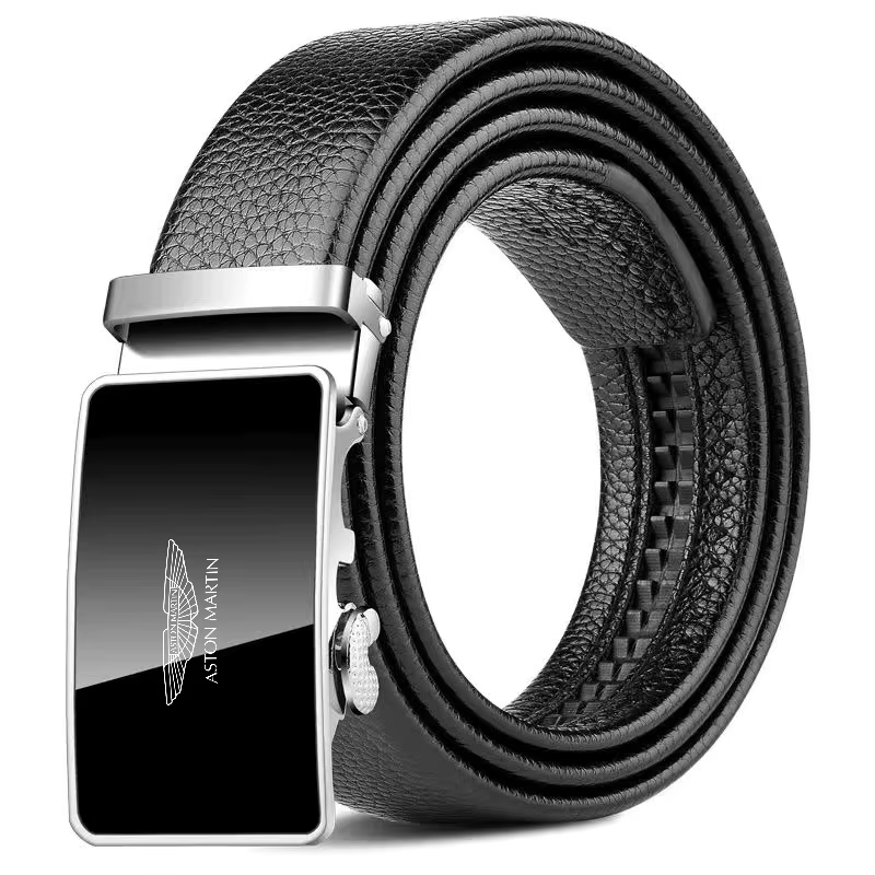 Ceinture en cuir souple avec boucle pour hommes