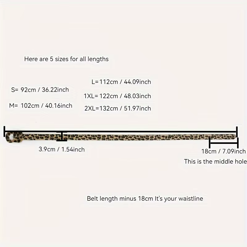 1 ceinture à imprimé léopard pour femme