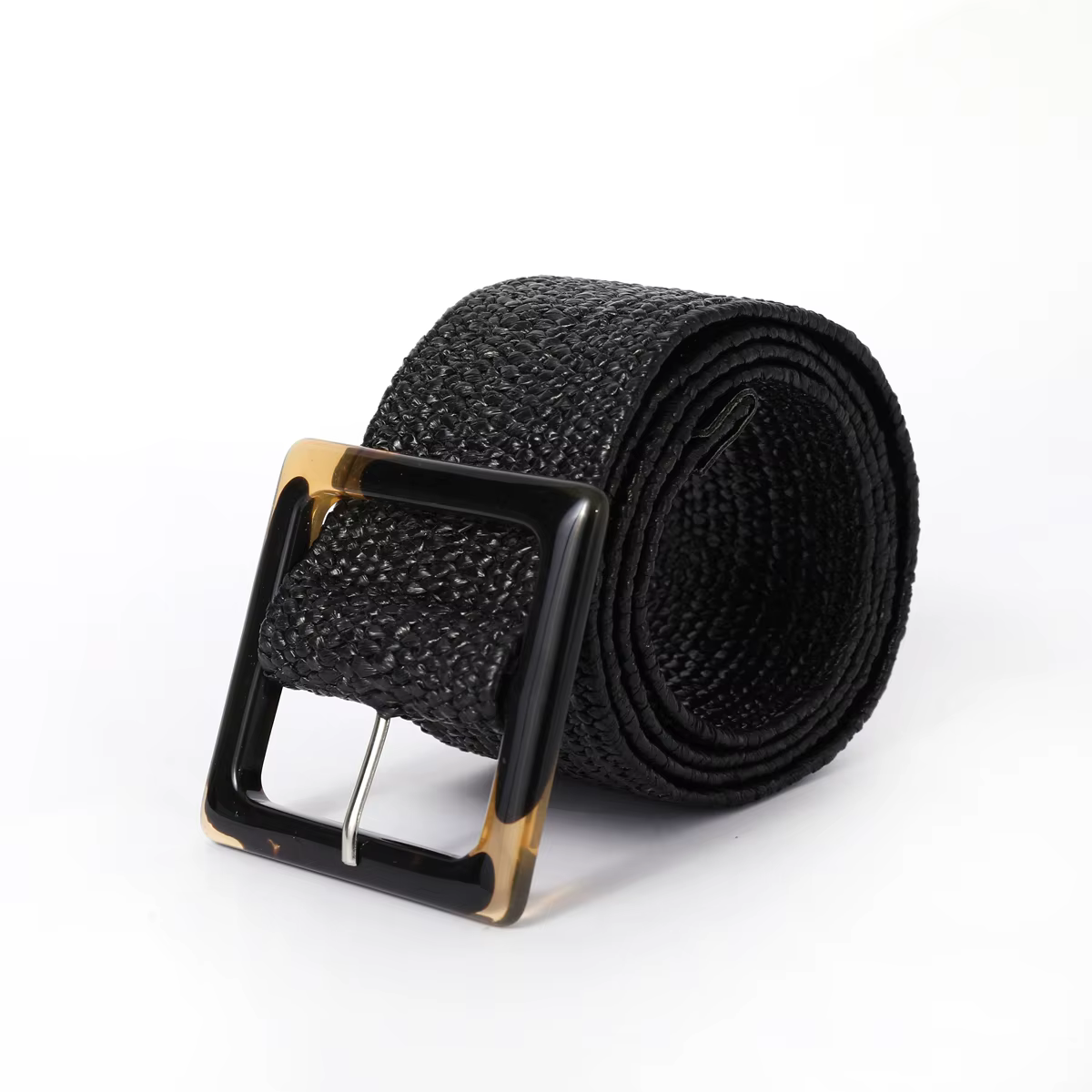 Fantaisie tissé style bohème boucle carrée large femmes ceinture vintage dames
