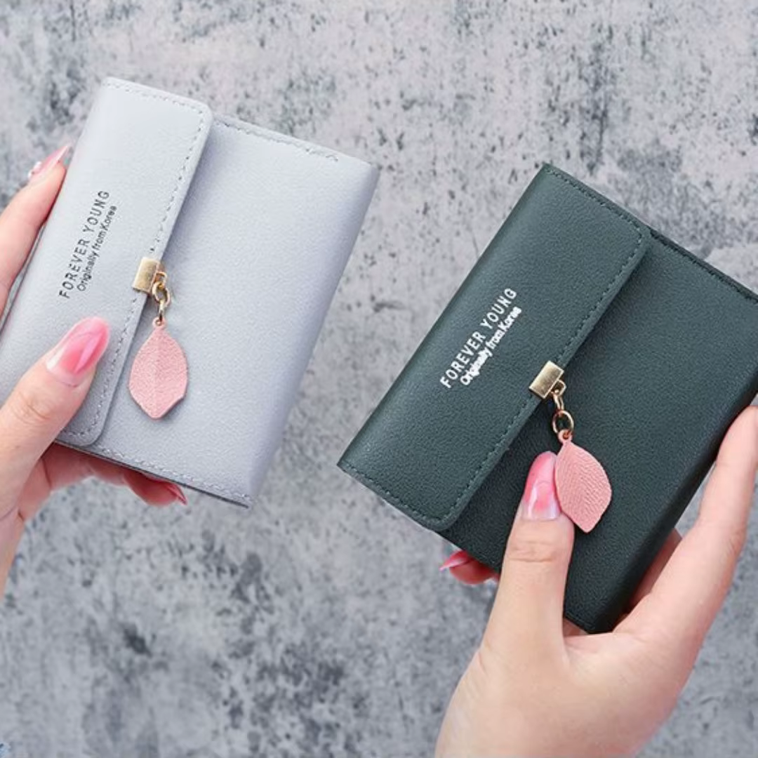 Portefeuille en cuir Pu pour femmes