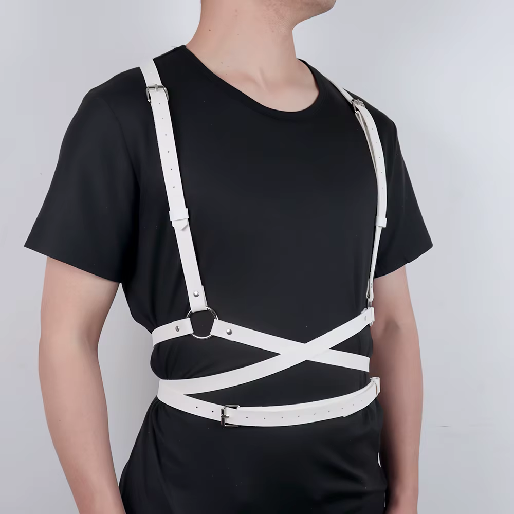 Ceinture blanche élégante avec boucle