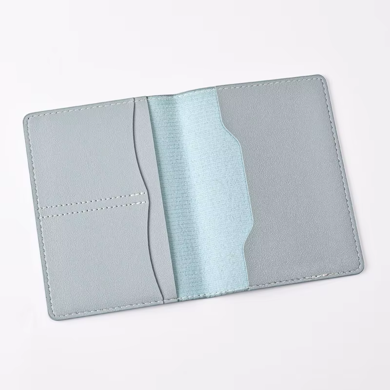 Porte-passeport en cuir PU de couleur unie pour femmes et hommes