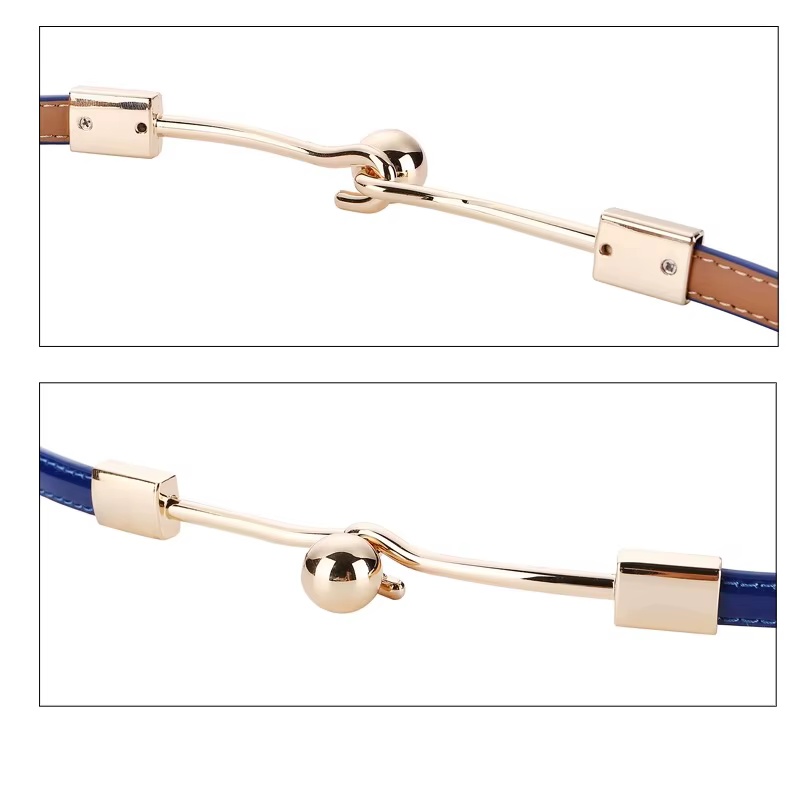 Ceinture en cuir skinny pour femme