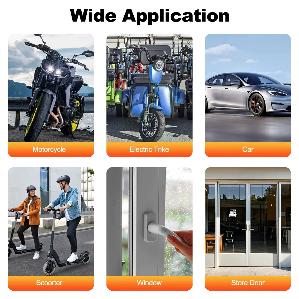 Awapow – alarme sans fil à vibrations pour vélo et moto, alarme antivol pour porte et fenêtre, 110dB, télécommande puissante, sécurité domestique pour vélo