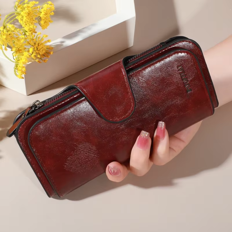 Portefeuille long à fermeture éclair pour hommes