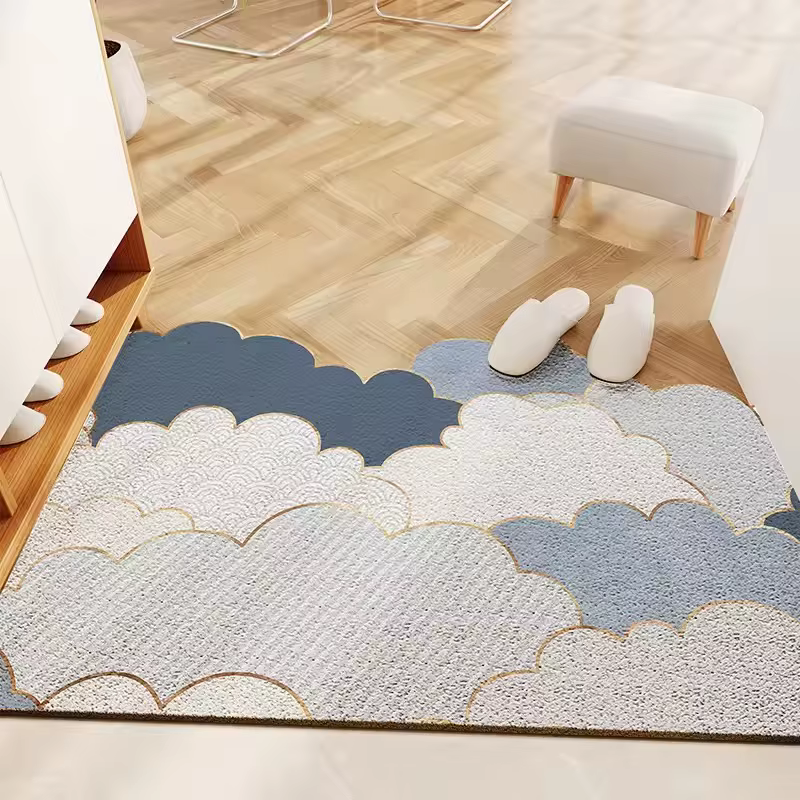 Tapis de porte d'entrée antidérapant, coupe libre, décoratif, parfait pour le linge, la cuisine, la décoration de la pièce des invités