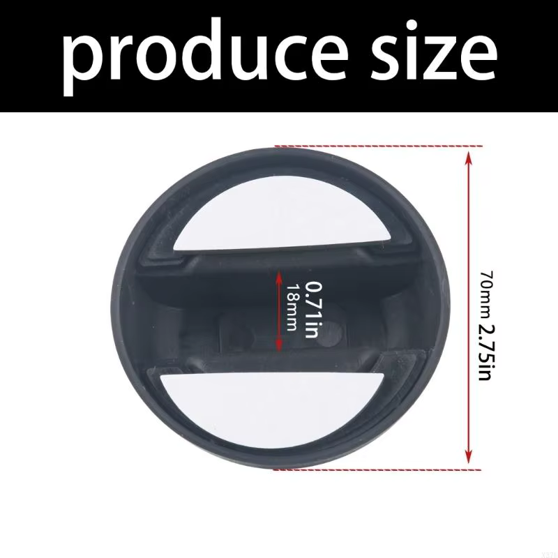 Couvercle d'accent porte carburant ABS, garniture ronde pour réservoir carburant voiture, extérieur X37F