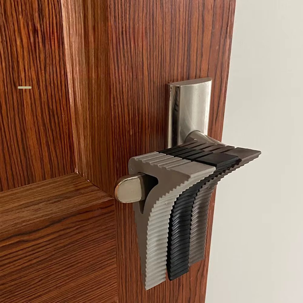 Butoir de porte en caoutchouc, réutilisable, absorbant les chocs, cale de nuit, butée de poignée de porte, maison, bureau, anti-collision
