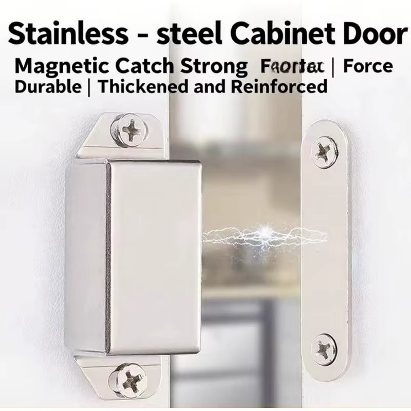 Loquet magnétique pour porte, serrure d'armoire robuste, loquet de cuisine avec vis, quincaillerie pour meubles