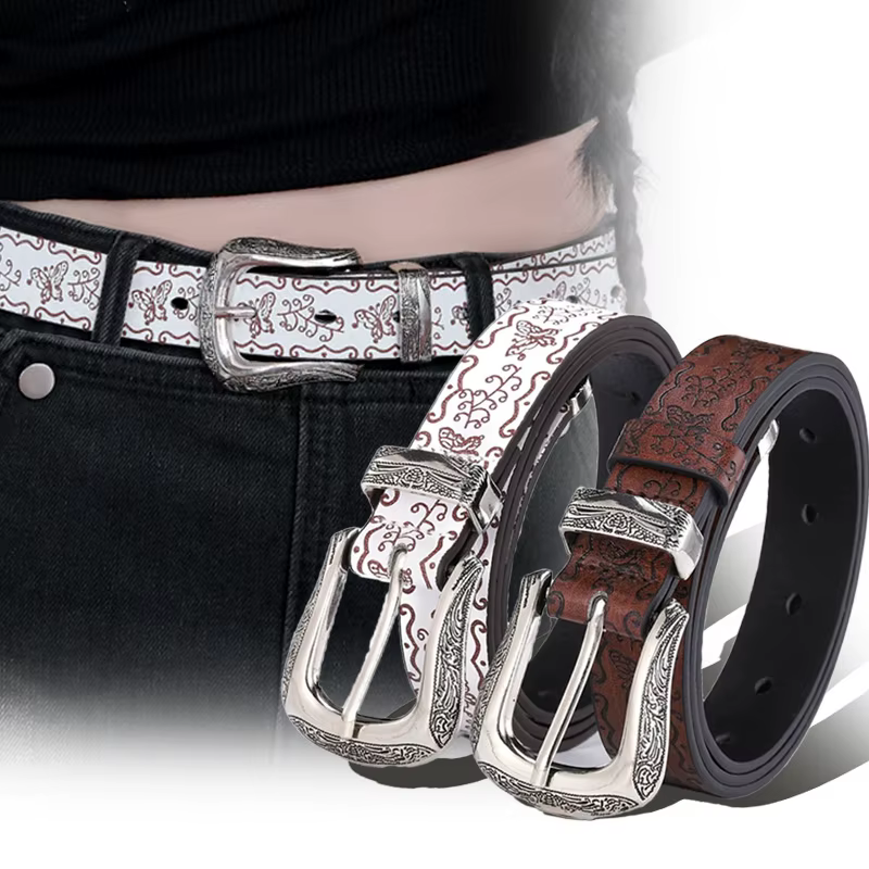 Ceinture de personnalité imprimée à la mode pour filles