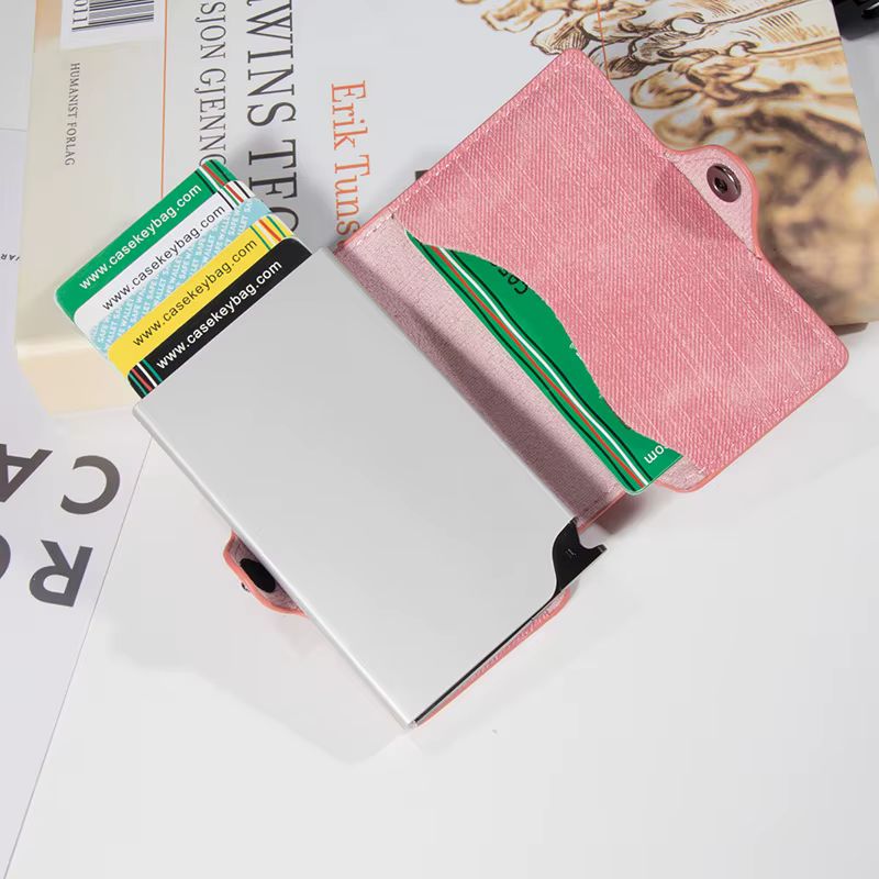 Porte-cartes en cuir à la mode pour femmes