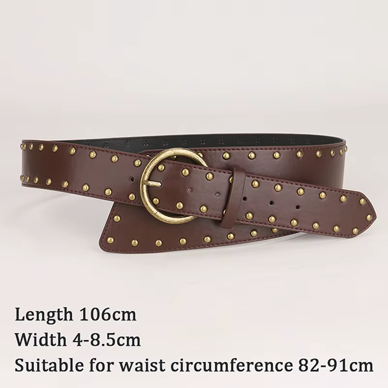 Nouvelle ceinture en cuir de style western pour femmes