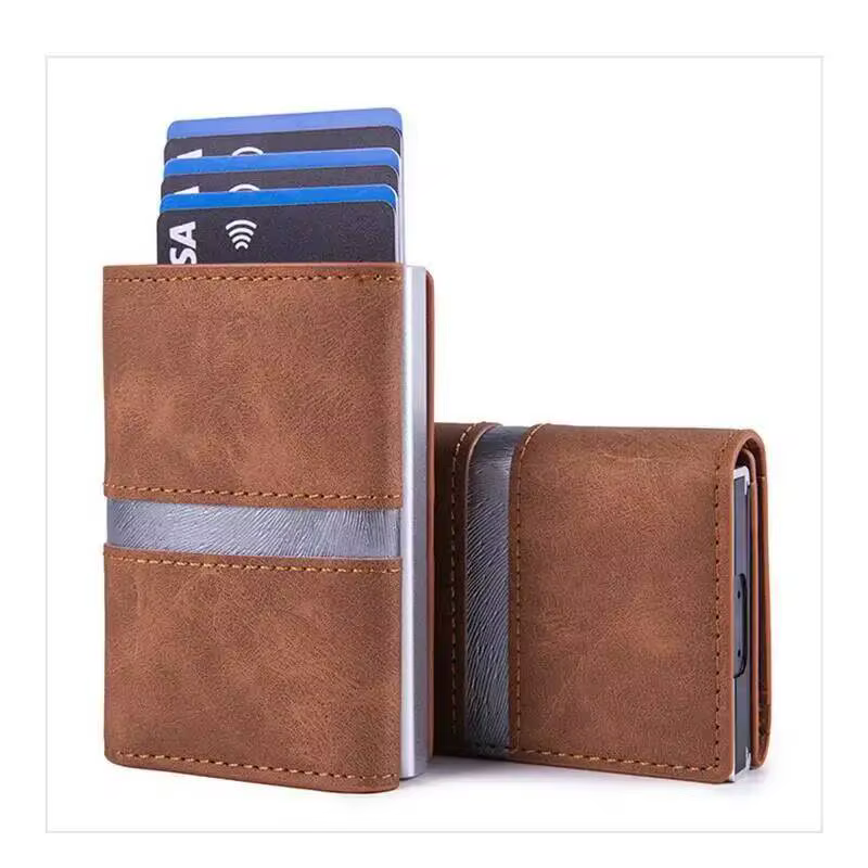 Portefeuille pour hommes porte-carte Portable boîte en aluminium