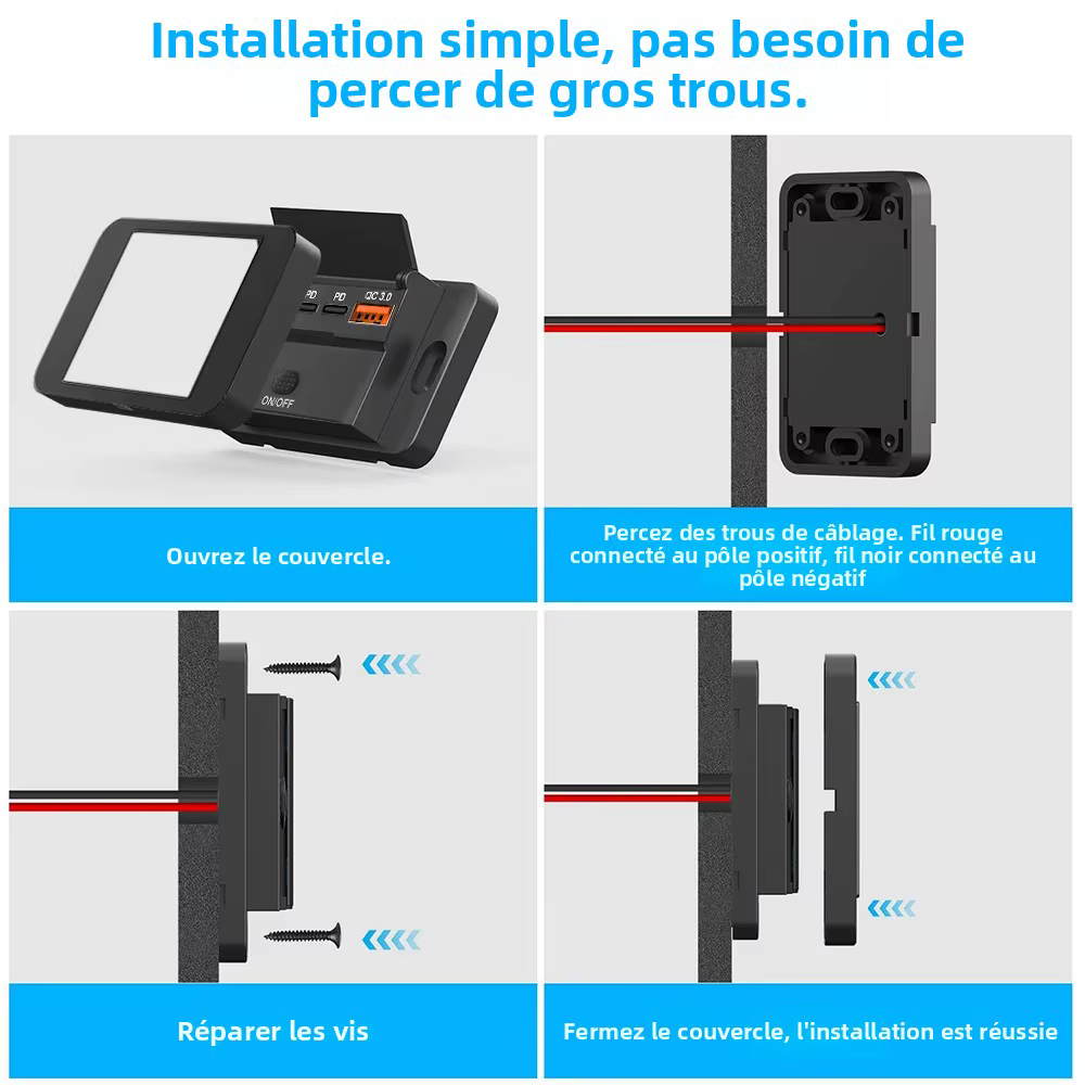 2-4 Ports 12V RV prise USB 108W double USB C 36W et double QC 3.0 18W Port chargeur de voiture prise accessoires pour voiture Bus RV camion
