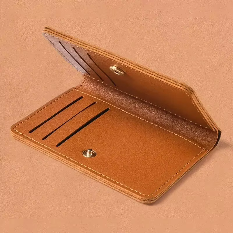 Petit portefeuille en cuir PU pour hommes et femmes