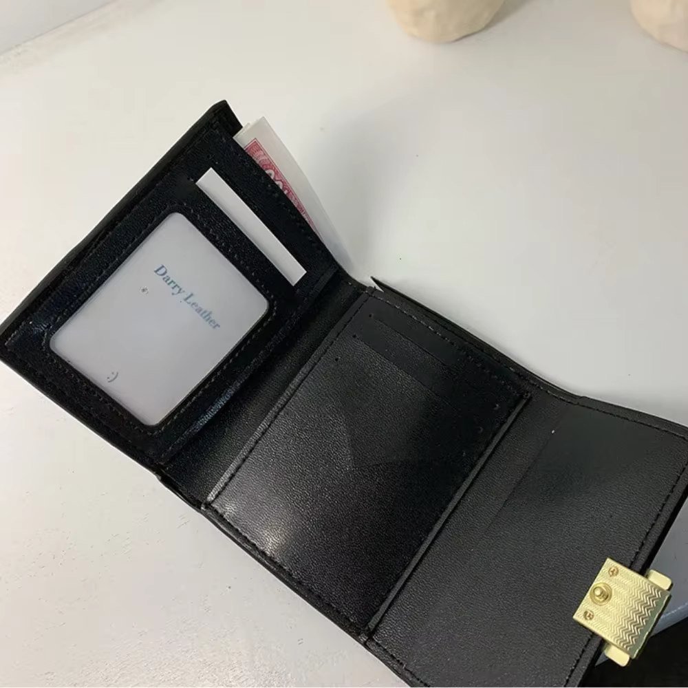 Femmes portefeuille Vintage court en cuir petit sac à main Mini femme mode multi-carte porte-carte porte-monnaie multi-fonctionnel pochette