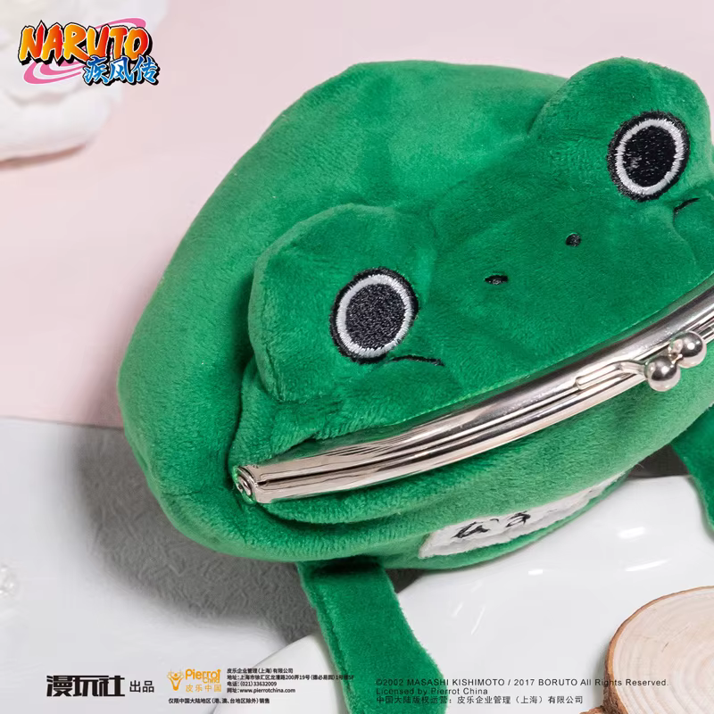 Naruto Green Frog Chine Autorisation officielle Cosplay Porte-monnaie Portefeuille