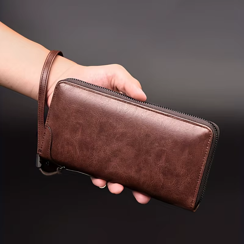 Portefeuille Long à fermeture éclair pour hommes