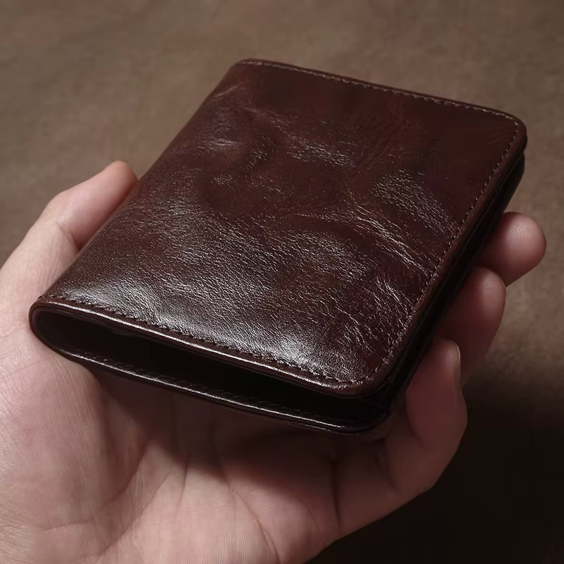 GURO portefeuille en cuir véritable de haute qualité fentes multi-cartes Ultra mince léger porte-carte de crédit hommes femmes pince à billets à deux volets