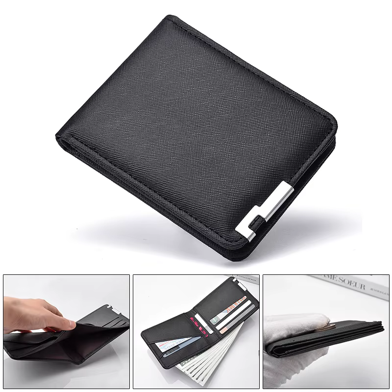 Portefeuille court pour hommes avec logo de voiture, en cuir PU, portefeuille à deux volets, porte-cartes de permis de conduire, portefeuille décontracté, accessoires intérieurs automobiles