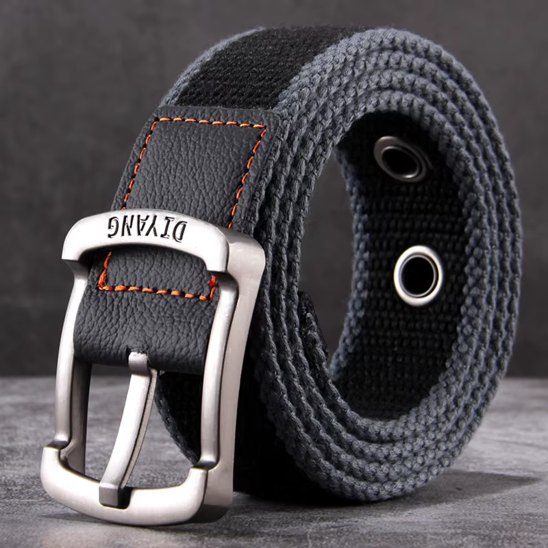 Ceinture, ceinture à boucle en toile pour hommes