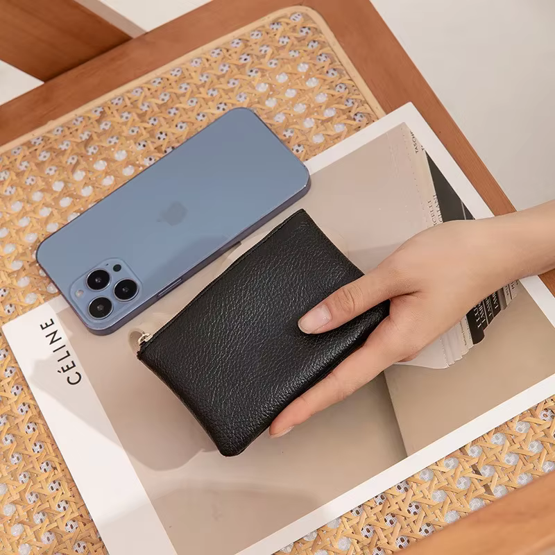 Petit porte-monnaie en cuir multifonctionnel pour femmes