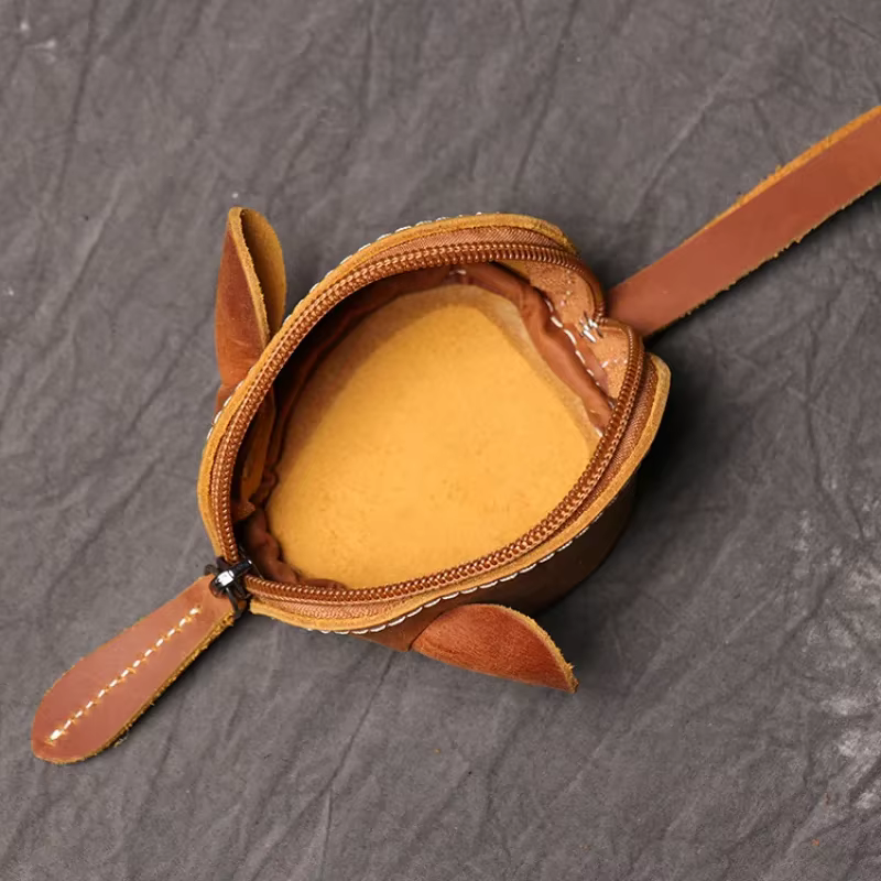 Mini porte-monnaie Vintage en cuir