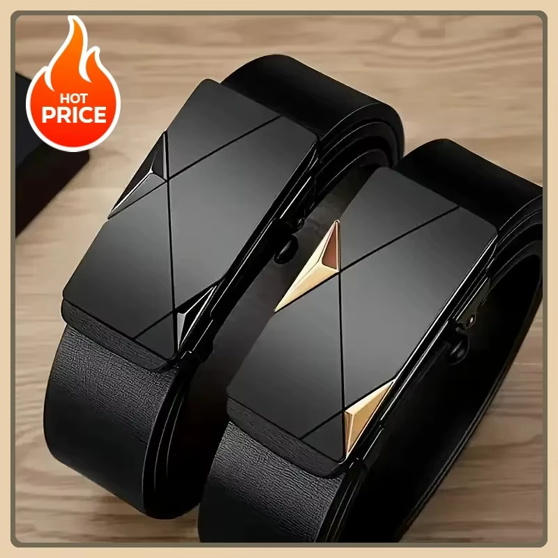 Ceinture polyvalente pour homme en cuir PU avec boucle automatique