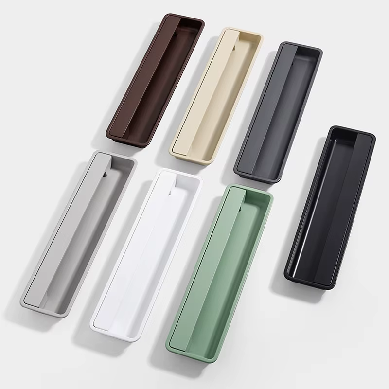Poignée dissimulée moderne pour porte coulissante, poignée encastrée à fente, poignées de meubles, boutons de tirage pour armoire, poignées cachées pour armoire de cuisine