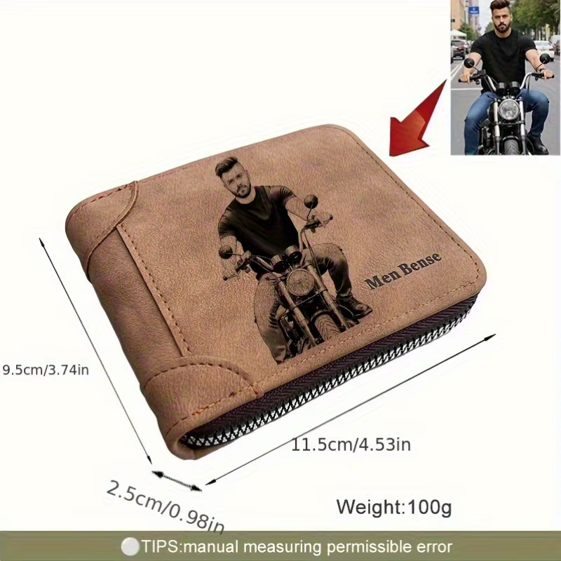 Portefeuille pour homme personnalisé avec photo