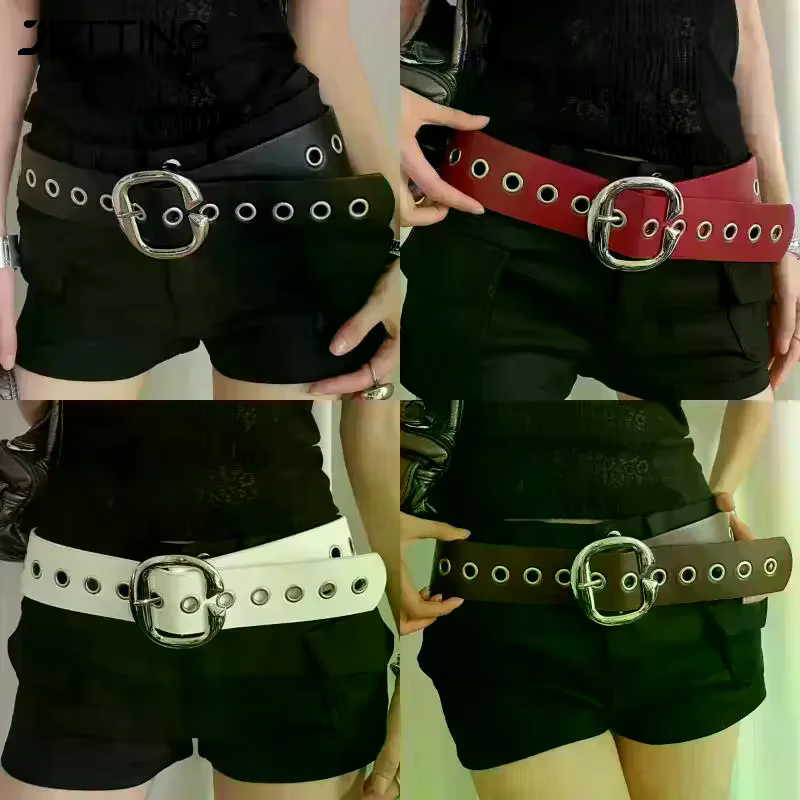 Ceinture large en cuir PU pour femme