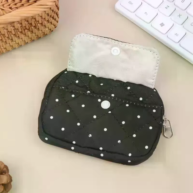 Porte-monnaie à pois mignon de style coréen