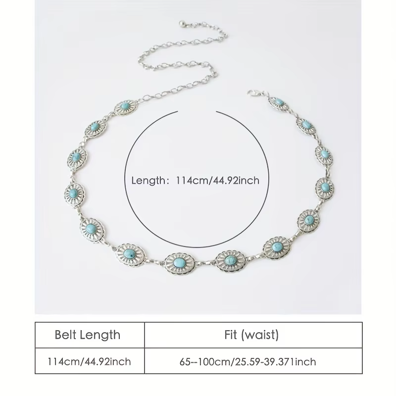 Ceinture à chaîne Turquoise pour femmes