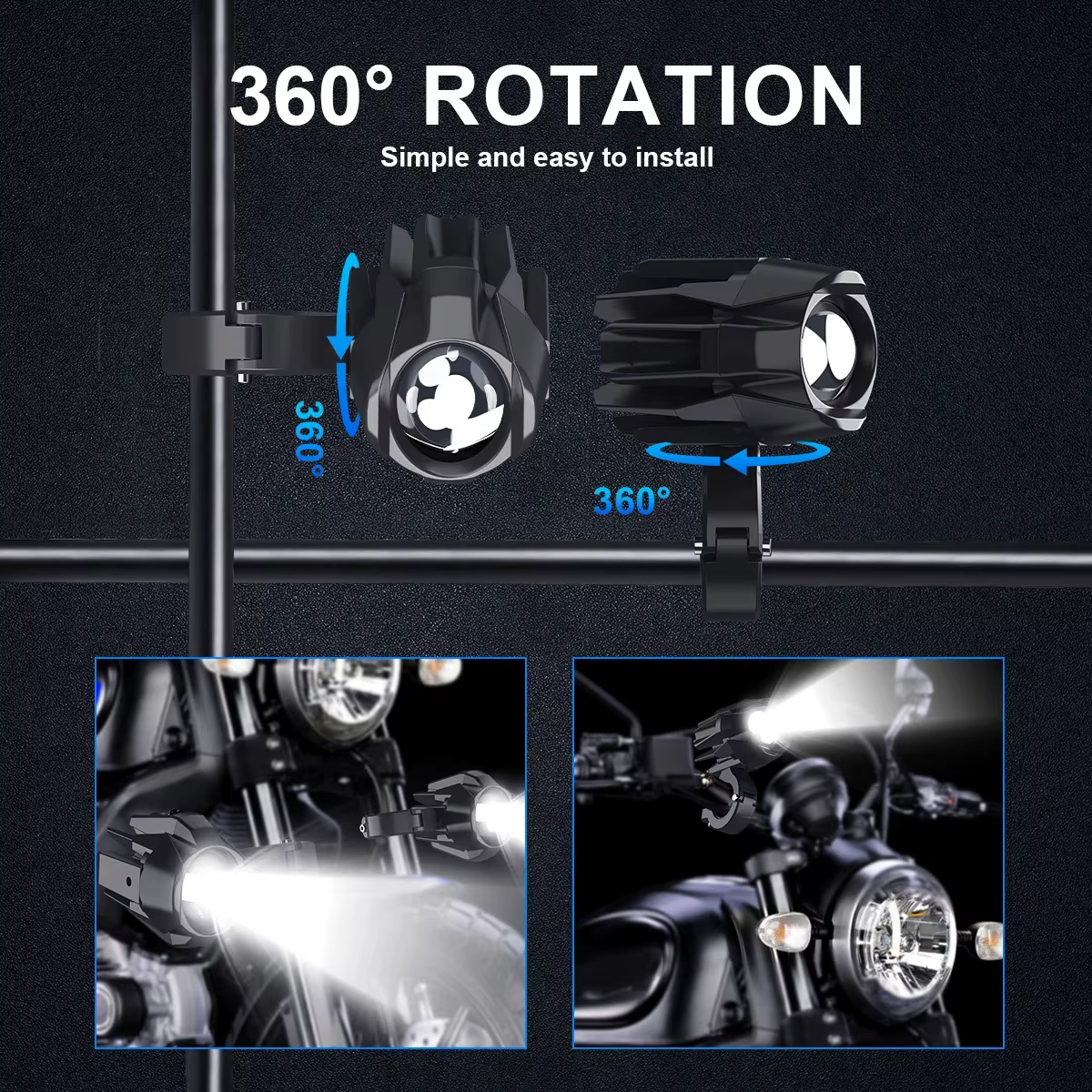 Feu de conduite Laser longue portée pour moto, Super phare antibrouillard avant pour BMW Honda Yamaha Suzuki 4x4 ATV camion vélo SUV