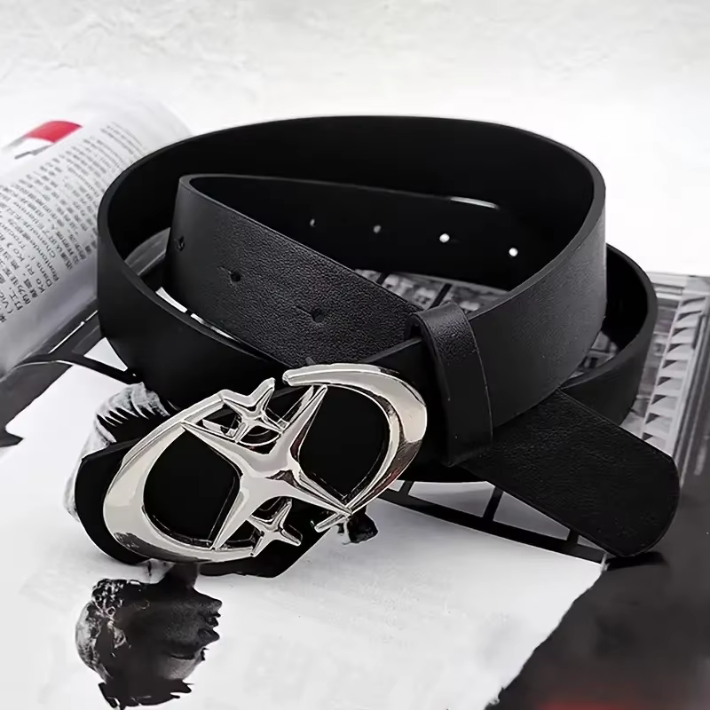 Ceinture élégante à boucle métallique croisée ovale – Durable