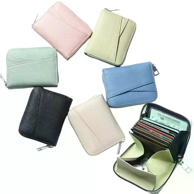 Portefeuille court zippé pour femme
