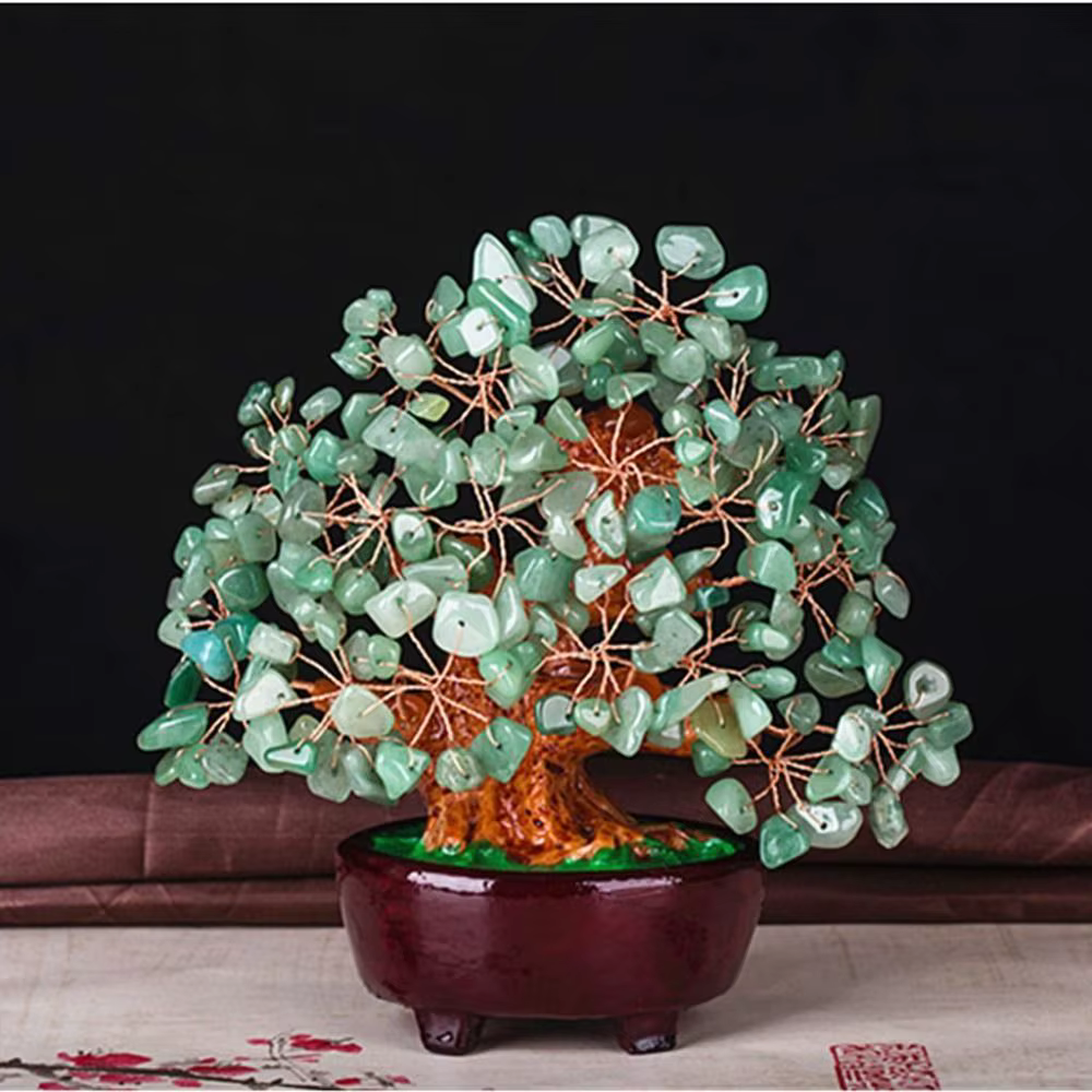 Sculpture d'arbre d'argent porte-bonheur 18cm, décor de table artificiel, Statue d'arbre Feng Shui, ornements, arbre de Fortune, bonsaï de richesse