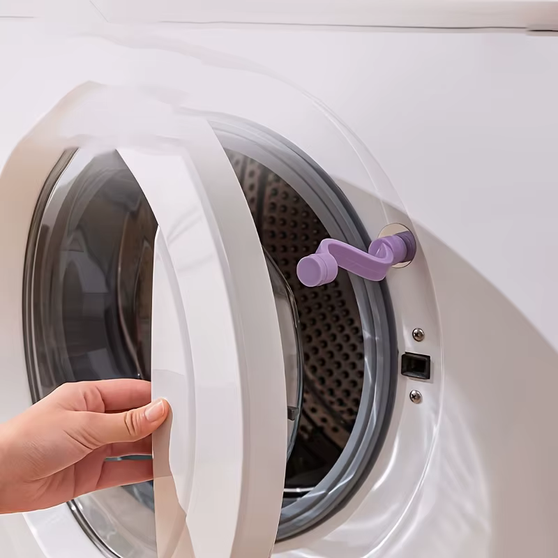1 verrou de sécurité pour porte de buanderie - Ventilé et anti-moisissure, clip de protection pour machine à laver et baignoire, 0,79 x 3,94 pouces