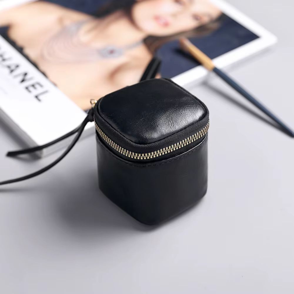 Petit porte-monnaie carré en cuir PU pour femme