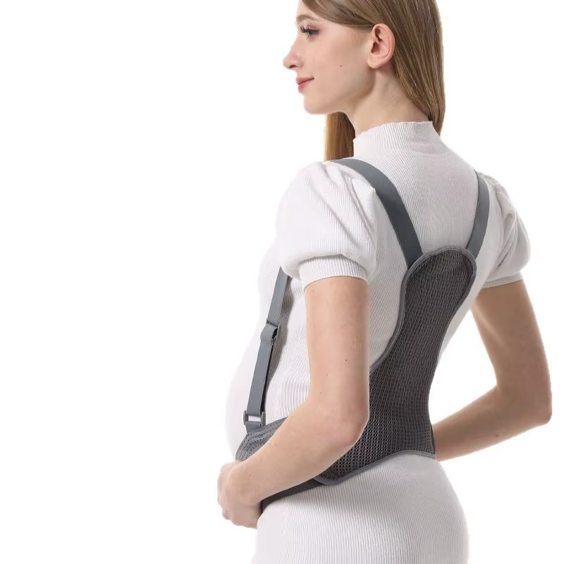 Ceinture de soutien de grossesse respirante avec bretelles, soulage les maux de dos, soutien abdominal pour toutes les phases de grossesse