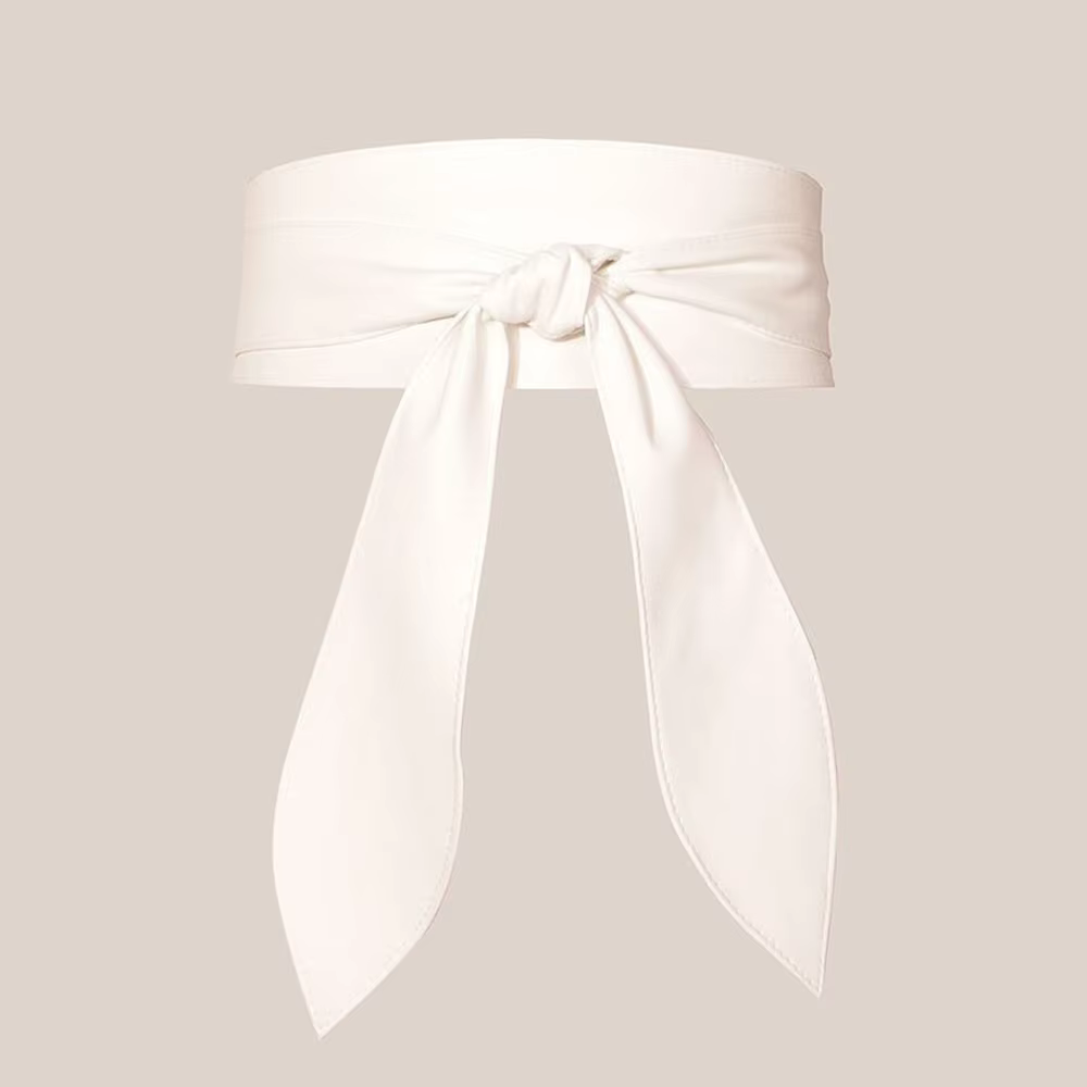 Ceinture Obi large pour femme en cuir PU souple