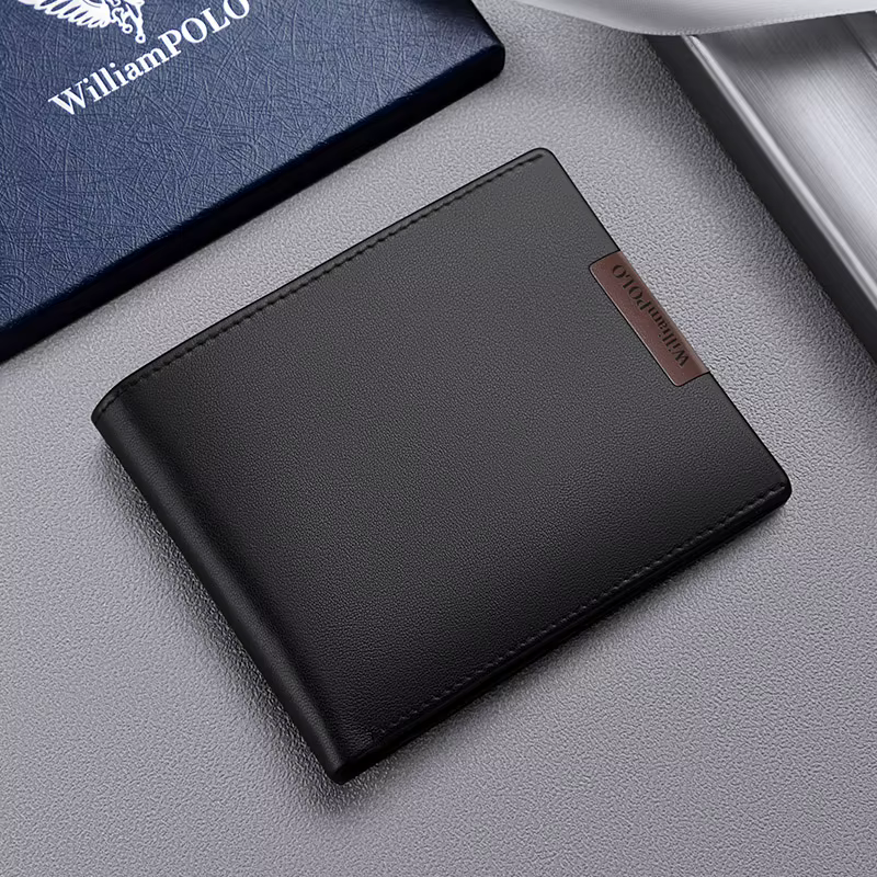 Portefeuille court et authentique pour hommes