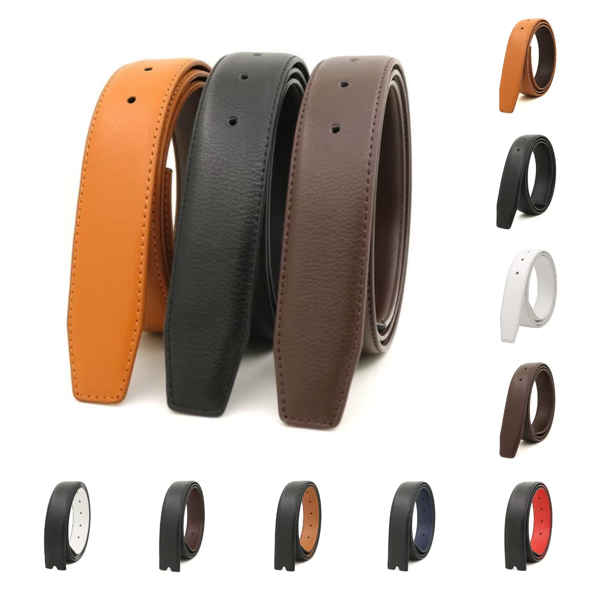 Ceinture sans boucle 3.3CM pour hommes et femmes, haute qualité