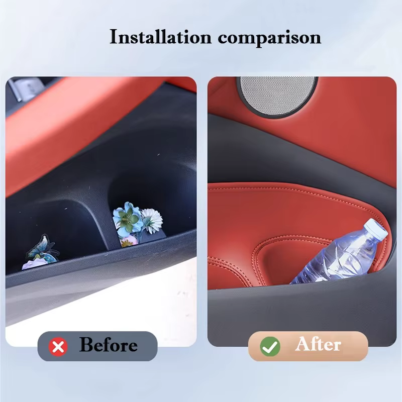 Boîte de rangement pour fente de porte de voiture, pour BMW X3 iX3 2018 – 2025, couvercle de protection en cuir, boîte à gants, baril de rangement, accessoires d'intérieur
