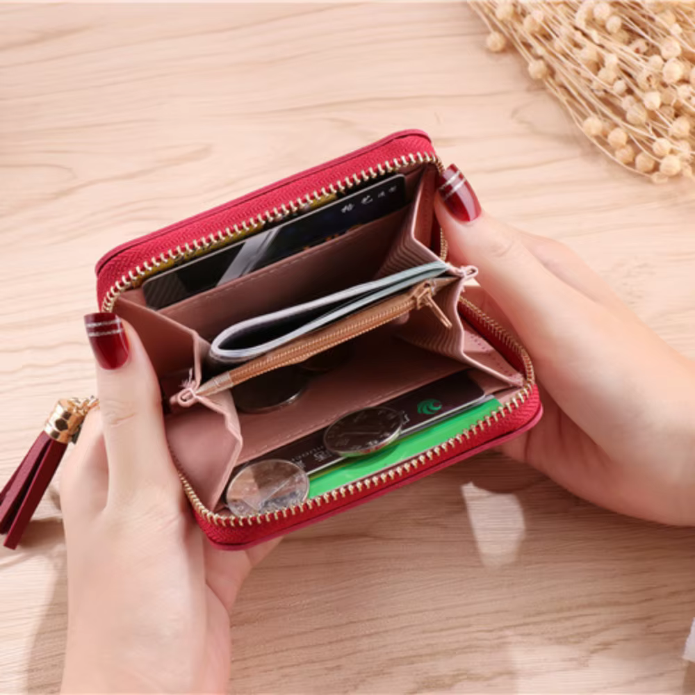 Femmes portefeuille mode PU court