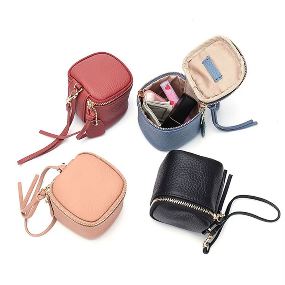 Petite trousse de toilette en cuir PU